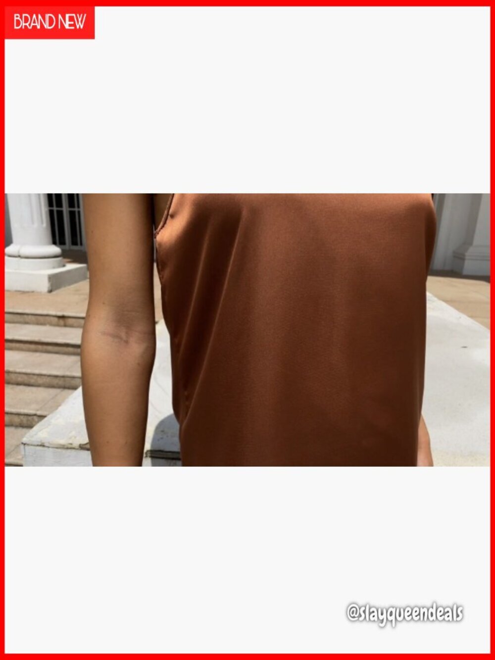 Satin V-Neck Camisole Tank Top with Adjustable Spaghetti Straps, 3-Pack - Picture 7 of 7